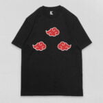 Remera Negra Akatsuki Clouds1