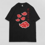 Remera negra Akatsuki Clouds 2