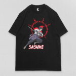 Remera negra sasuke uchiha v4