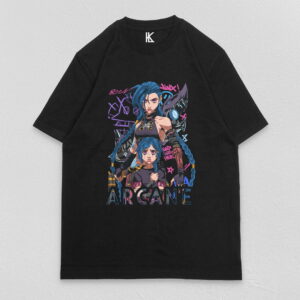 Remera negra jinx full color