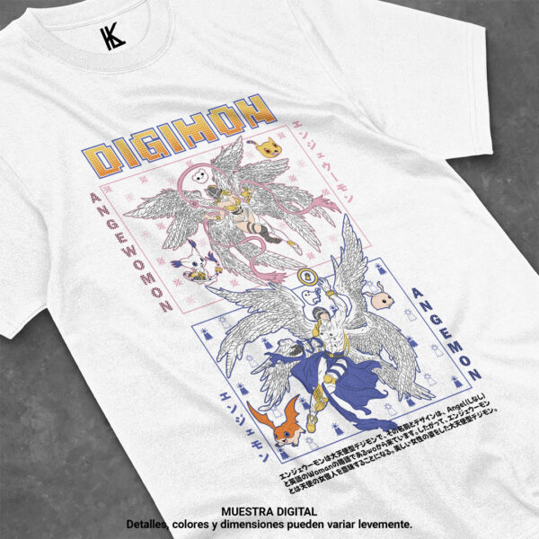 remera de angemon x angewomon