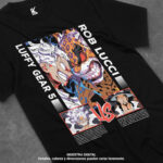remera de luffy gear 5 vs rob lucci