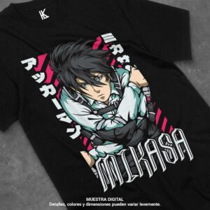 remera de mikasa ackerman v8